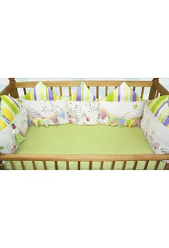 Бортик в кроватку развивающий "Домики"