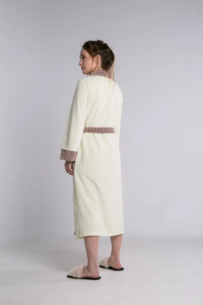 60 - молочный - Мод.141-21 Халат велюровый