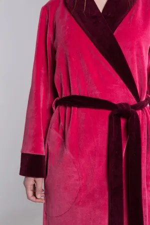 52 - бордовый - Мод.141-21 Халат велюровый