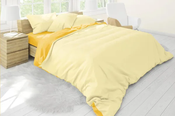 Постельное бельё "Краски неба" из бязи (желт + бледно желт)