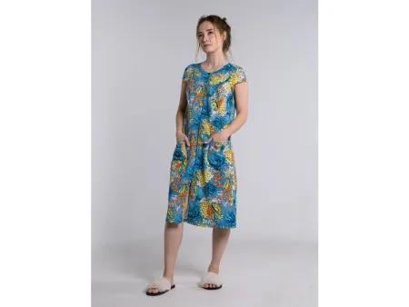 48 - голубой Халат трикотажный 151-47