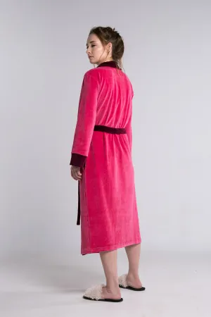 52 - бордовый - Мод.141-21 Халат велюровый