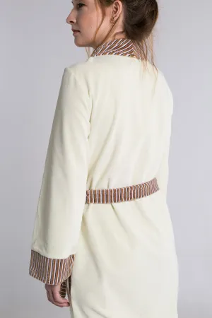 60 - молочный - Мод.141-21 Халат велюровый