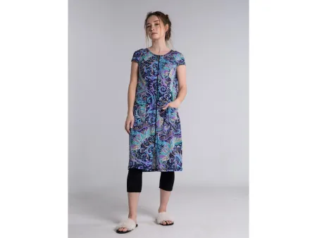 48 - синий Халат трикотажный 151-47