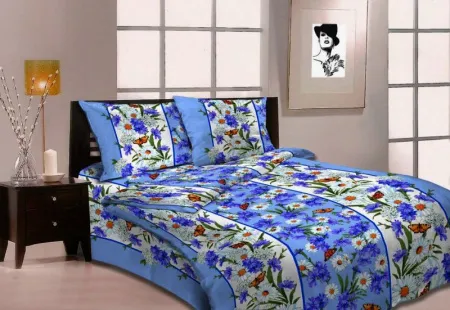 Постельное бельё "Васильки и ромашки"