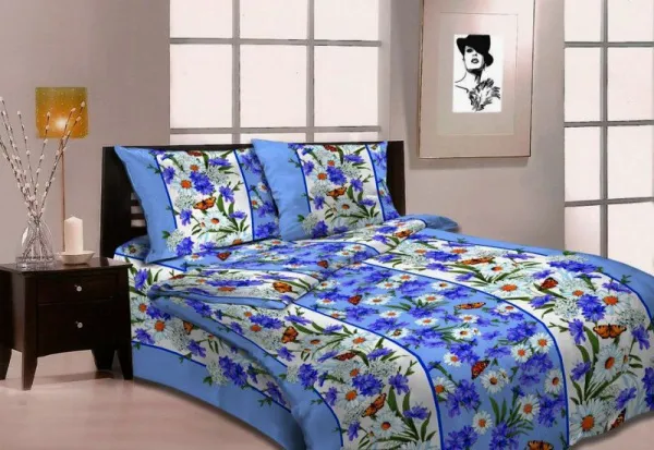 Постельное бельё "Васильки и ромашки"