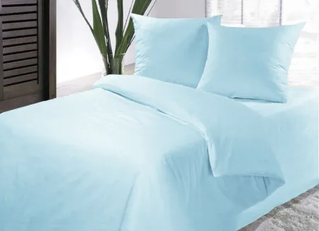Постельное бельё из микрофибры Голубое
